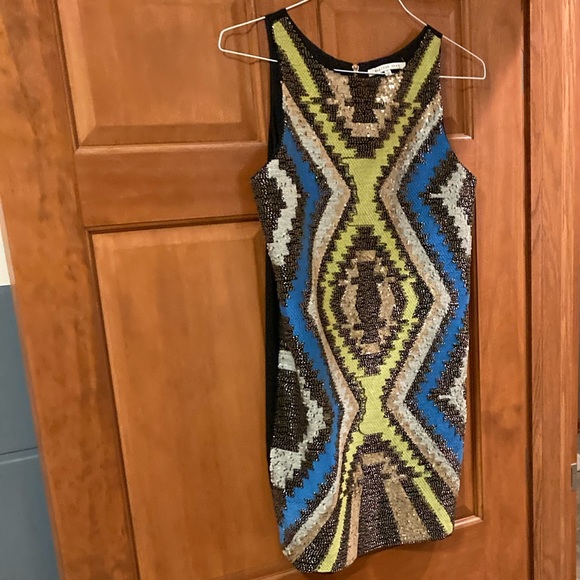 English Rose Beaded Sequined Dress: Size Medium - Picture 4 of 6